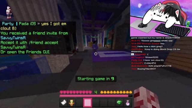 PLAYING THE NEW HIVE GAMEMODE BLOCK DROP w/ Viewers (CUSTOM GAMES & FREE TACOS) смотреть онлайн