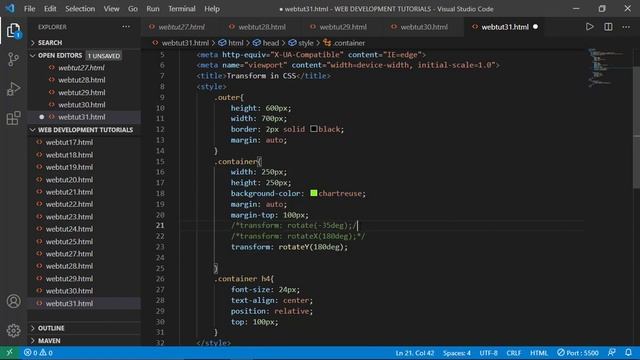 Transform Property in CSS | CSS Tutorials 31 смотреть онлайн