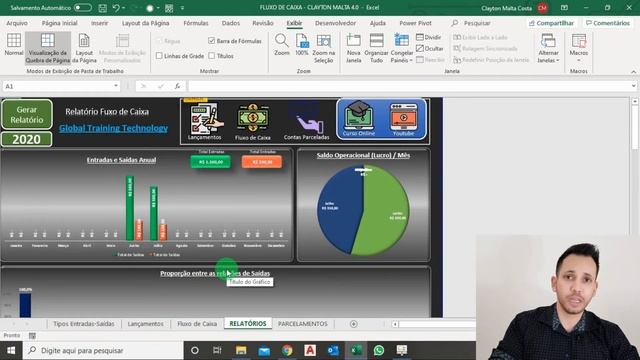 COMO GERAR RELATÓRIO EM PDF NO EXCEL - Planilha Fluxo de Caixa смотреть онлайн
