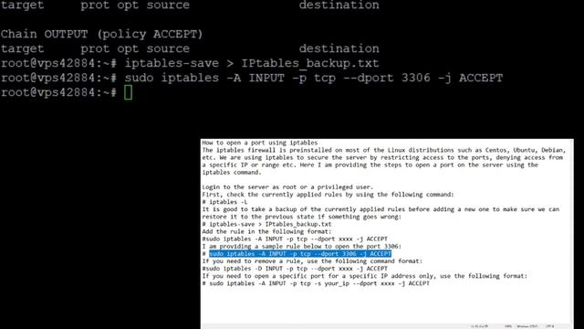How to open a port using iptables смотреть онлайн