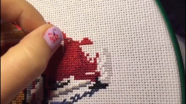Живой процесс вышивки крестом. Рождество 2021 смотреть онлайн