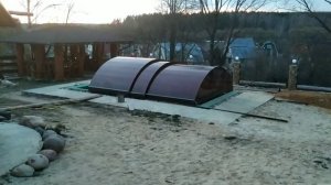 Раздвижной павильон для уличного бассейна своими руками