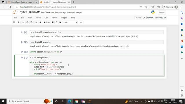 Make your own speech recognition tool with python (10 lines of Code) смотреть онлайн