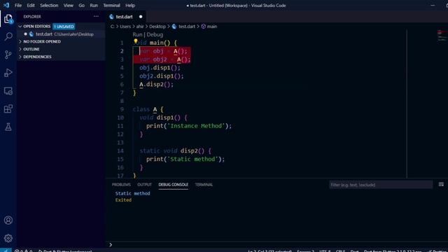 Difference Between Static Method and Instance Method in Dart | Dart Tutorial for Flutter | Hindi смотреть онлайн