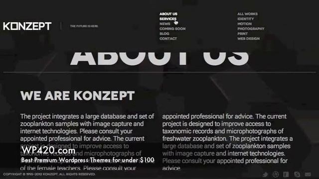 Konzept Portfolio Wordpress Theme Demo смотреть онлайн