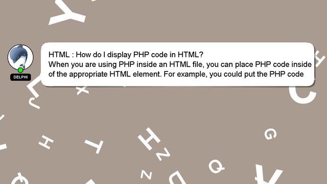 HTML : How do I display PHP code in HTML? смотреть онлайн