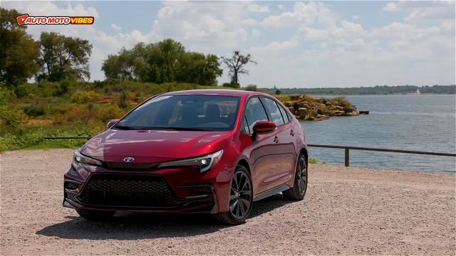 All New 2023 Toyota Corolla SE Hybrid (Ruby Flare Pearl) - Driving, Exterior, and Interior смотреть онлайн