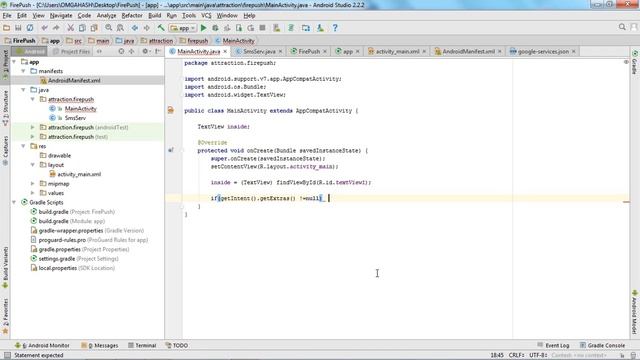 #2 Android Firebase tutorial. Firebase push notification & inside message tutorial. FCM / GCM смотреть онлайн