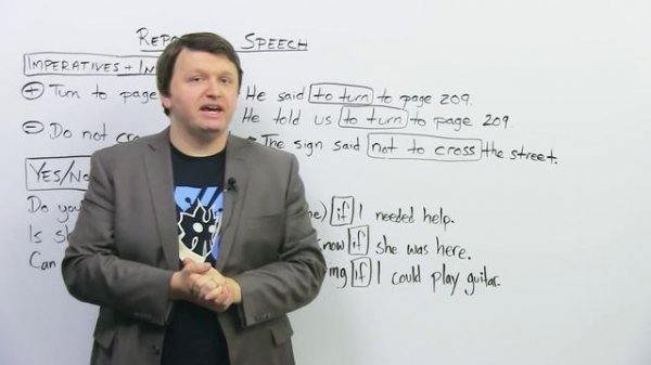 3 Grammar Rules for REPORTED SPEECH