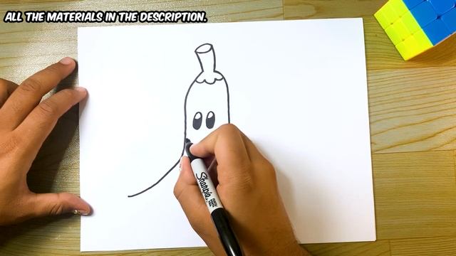 How to Draw Banana Peel From Super Mario Bros Step by Step смотреть онлайн