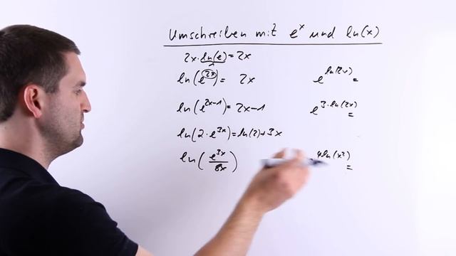 Umschreiben mit e^x und ln(x), Exponential-/Logarithmusschreibweisen | Mathe by Daniel Jung смотреть онлайн