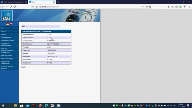 Grossbahntechnik Teil 1: ESU ECoS 50200 Webinterface, Firmware Upgrade und Lokbilder смотреть онлайн