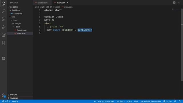 Write Your Own 64-bit Operating System Kernel #1 - Boot code and multiboot header смотреть онлайн