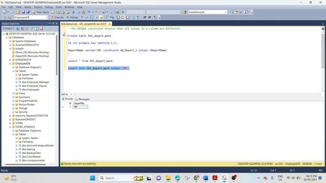 HOW TO USE UNIQUE KEY CONSTRAINT IN SQL SERVER || REMOVE UNIQUE KEY CONSTRAINT FROM SQL SERVER смотреть онлайн