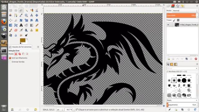 Remover fundo no GIMP 2.8 e vetorizando com o Inkscape смотреть онлайн