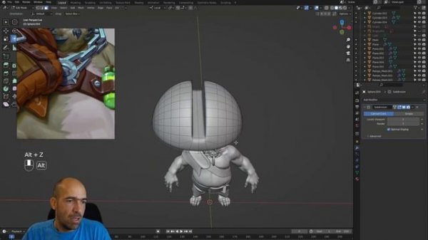 07. Making the chain - Create commercial game 3D character