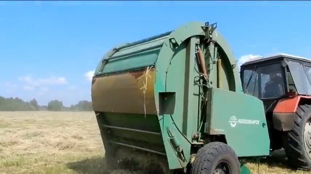 Уборка сена 2014 пресс подборщик рулонный ПР-180, ПРФ-180 и грабли ГКП 6,3 Унисибмаш смотреть онлайн