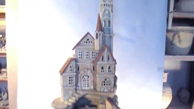 Напольный фонтан с замком, башней и мельницей смотреть онлайн