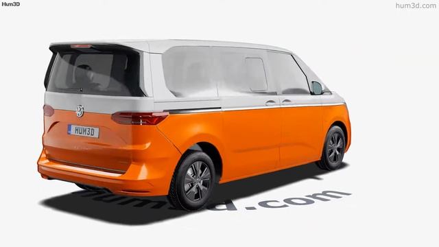 Volkswagen Transporter Multivan eHybrid 2021 3D model by Hum3D.com смотреть онлайн