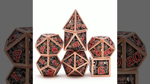 DND metal dice set, 7-Die metal polyhedron dice set, for DND dragon and dungeon role play game смотреть онлайн