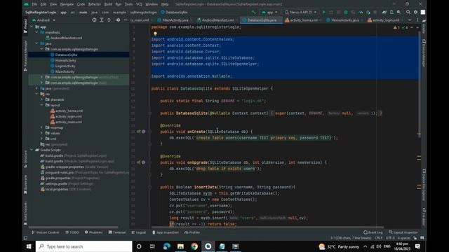 Android Studio Sqlite Database Login and Register смотреть онлайн