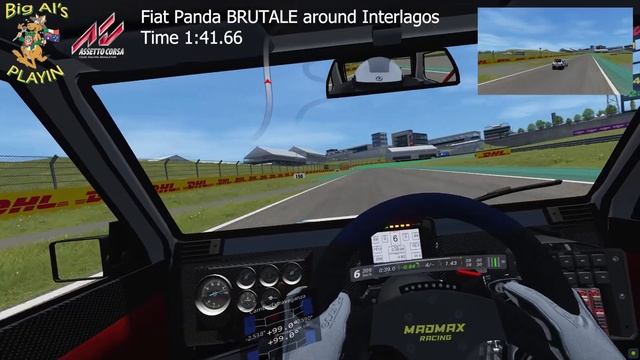 Fiat Panda BRUTALE around Interlagos in Assetto Corsa 1:41.66 смотреть онлайн