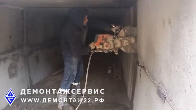 Алмазная резка железобетонных лотков