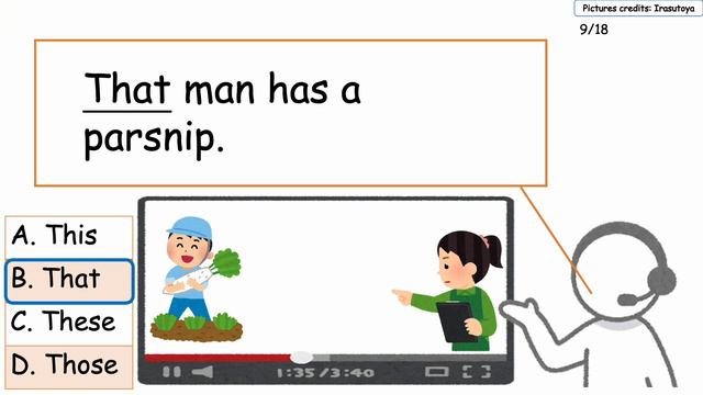 English Grammar Quiz | This That These Those Quiz (1) | Demonstrative Pronouns | Speaking 英文小測免費學英文