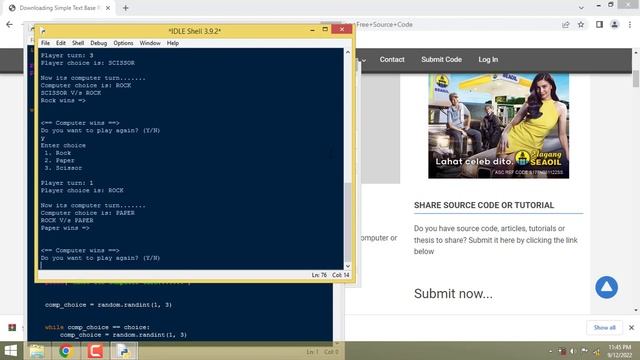 Simple Text Base RPS Game in Python смотреть онлайн