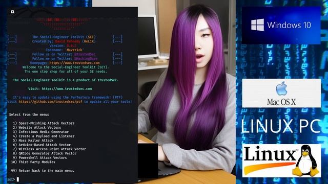 ETHICAL HACKING. Social engineering toolkit. SET. Easy Reverse Shells and more. Hack like Mr Robot. смотреть онлайн