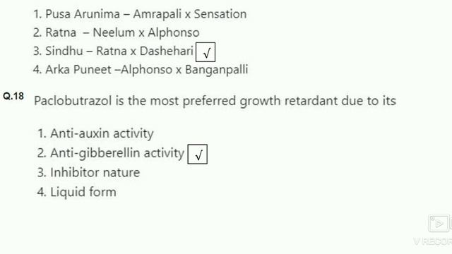 SRF Horticulture 2020 @ Core Group # 50 Questions # Kripa Shankar # Ph.D. IARI #
