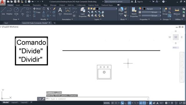 Comando para Dividir no AutoCAD (DIVIDE) смотреть онлайн