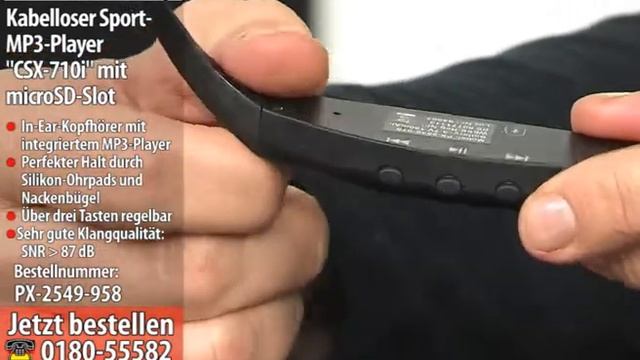 auvisio Kabelloser Sport-MP3-Player "CSX-710i" mit microSD-Slot смотреть онлайн
