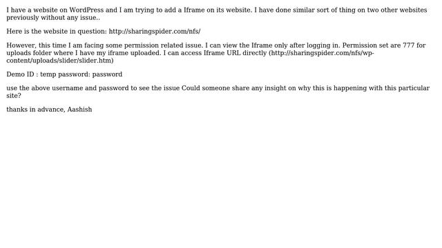 Wordpress: Iframe only visible after log in смотреть онлайн