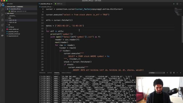 Tracking ARK Invest ETFs with Python and PostgreSQL смотреть онлайн