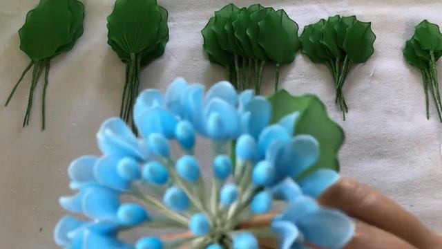 How To Make Nylon Stocking Flower Blue Hydrangea смотреть онлайн