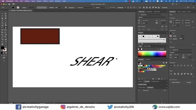 Scale and Shear tool in Illustrator смотреть онлайн