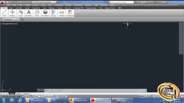 Cycling Ribbon in AutoCAD смотреть онлайн