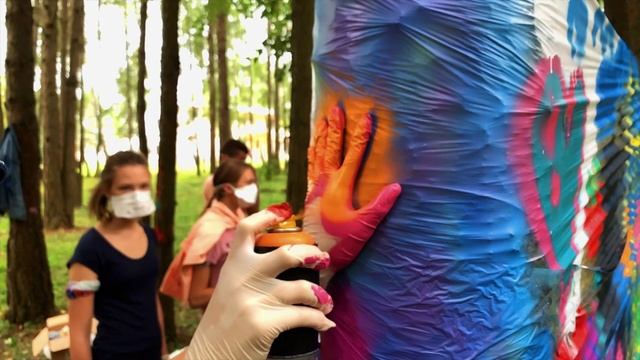 Мастер-класс по граффити в Лагере активного отдыха "Кислород" смотреть онлайн