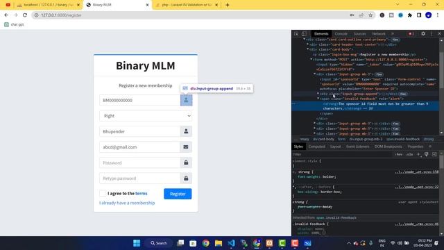 Creating register for MLM Binary in laravel | Binary MLM register user смотреть онлайн