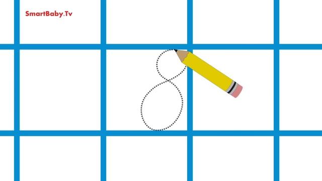 Учимся писать цифру 8. Развивающие мультфильмы для детей. смотреть онлайн