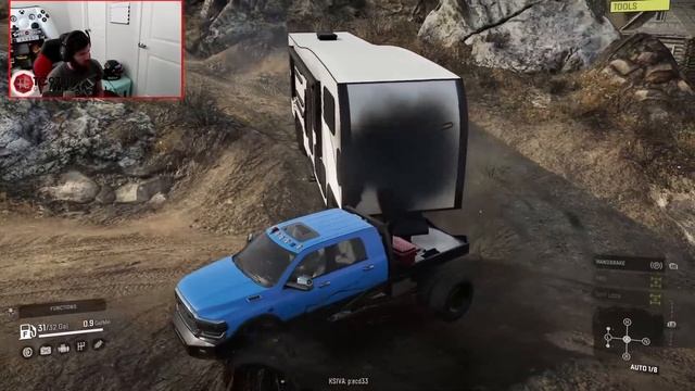 SnowRunner: MEGACAB Flatbed HAULS CAMPER AND RIGS To The DUNES! смотреть онлайн