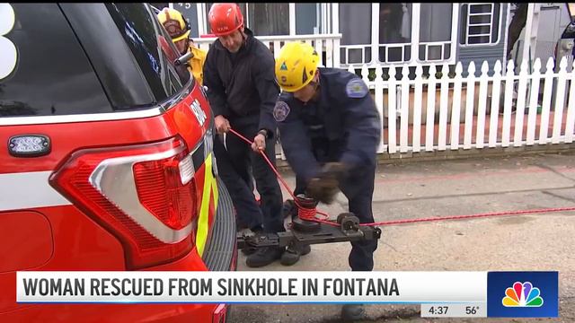 Fontana woman recovering after falling into 25-foot sinkhole смотреть онлайн