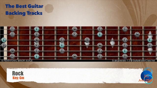🎸 Rock in Gm Guitar Backing Track with scale map смотреть онлайн
