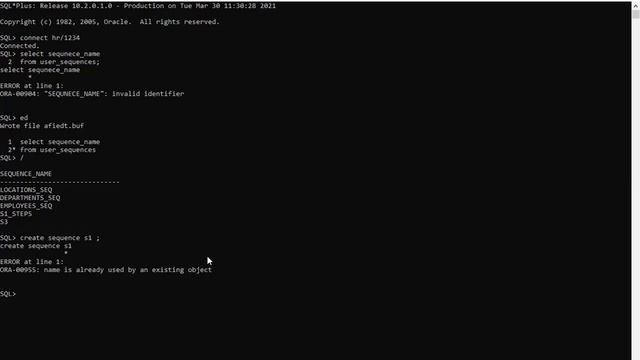 Lecture 30 3 2021 S1 SQL Sequences смотреть онлайн