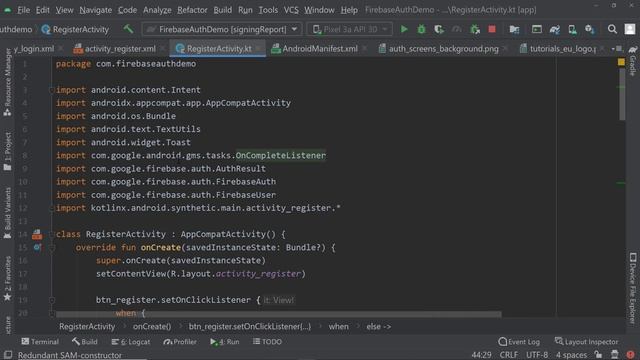 Google Firebase Authentication Android Kotlin Tutorial смотреть онлайн