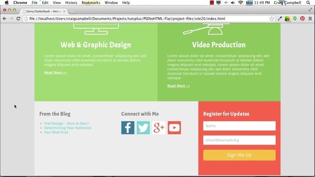 PSD to HTML -- Flat Design Build: Introduction смотреть онлайн