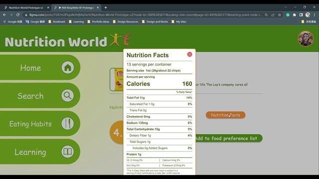 Figma - High Fidelity Prototype - Nutrition World Web Project PC screen смотреть онлайн