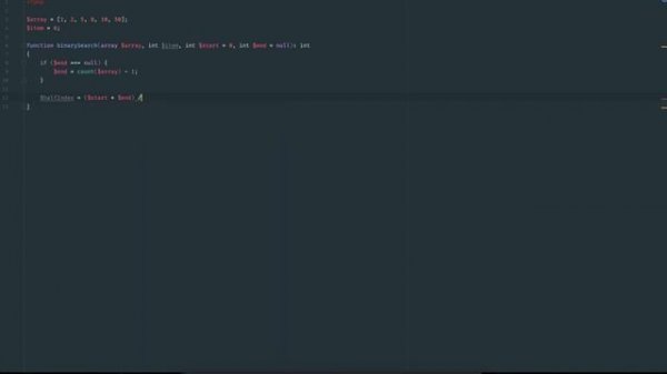 Бинарный поиск на PHP | Binary Search Algorithm