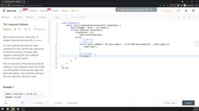 UNLISTED | LeetCode 735 | Java смотреть онлайн